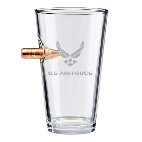 Air Force Wings 50BMG Bullet 16oz Pint Glass