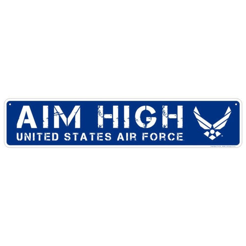 Air Force Aim High Street Sign