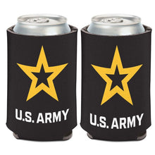 Load image into Gallery viewer, U.S. Army Star 12oz Can Cooler (Black)