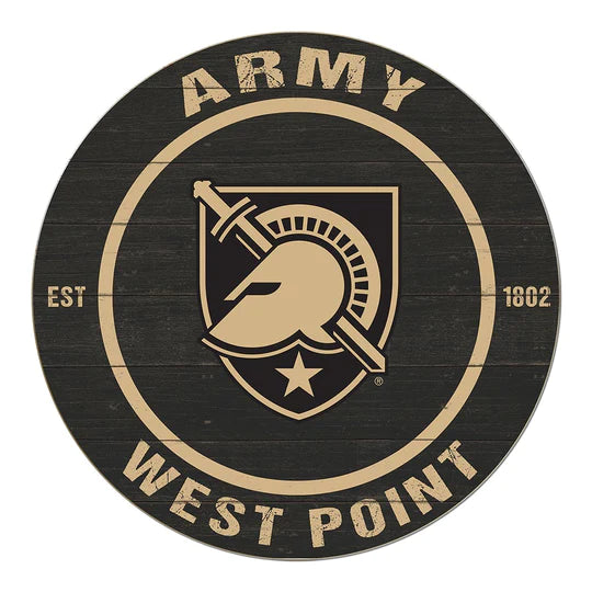 Weathered Colored Circle West Point Black Knights (20x20)