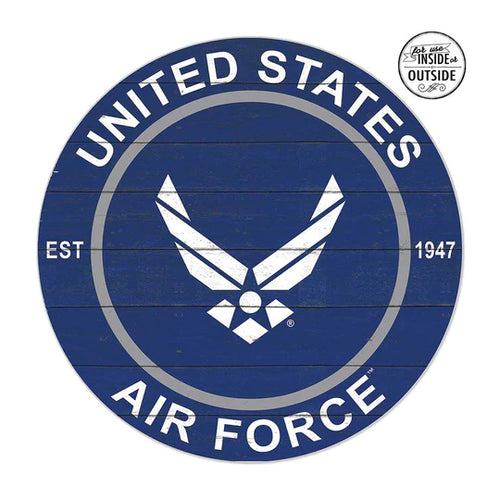 United States Air Force Indoor/Outdoor Colored Circle Sign (20x20)