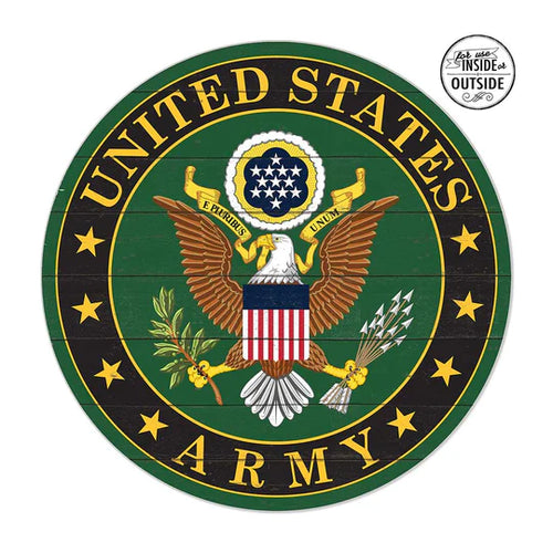 United States Army Indoor/Outdoor Colored Circle Sign (20x20)