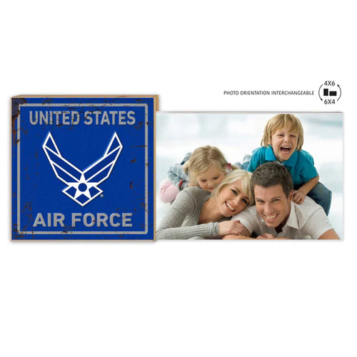 Air Force Faux Rusted Floating Picture Frame