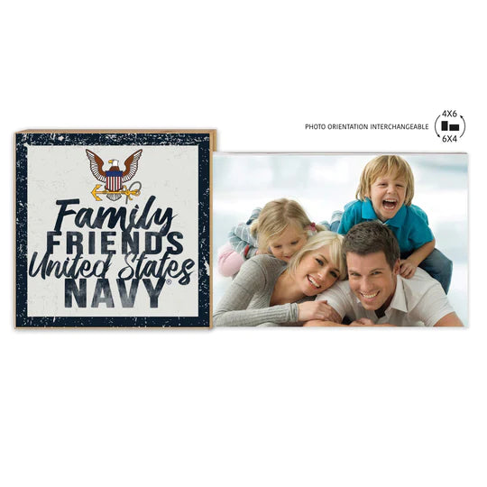 Navy Family Friends Floating Picture Frame