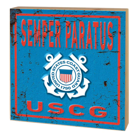 Coast Guard Seal 5x5 Battle Cry Block