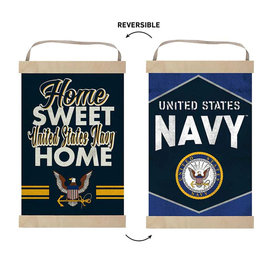 Navy Home Sweet Home Reversible Banner