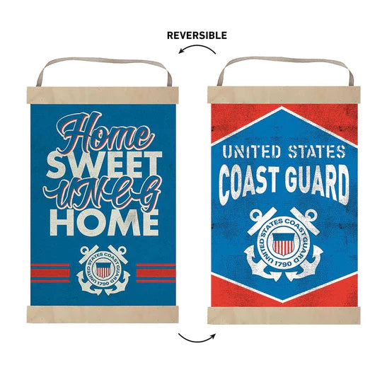 Coast Guard Home Sweet Home Reversible Banner