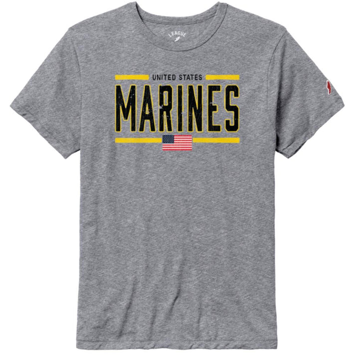 United States Marines Flag Vintage T-Shirt (Grey)