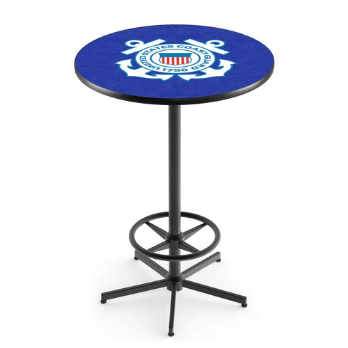 Coast Guard Seal Pub Table with Foot Rest