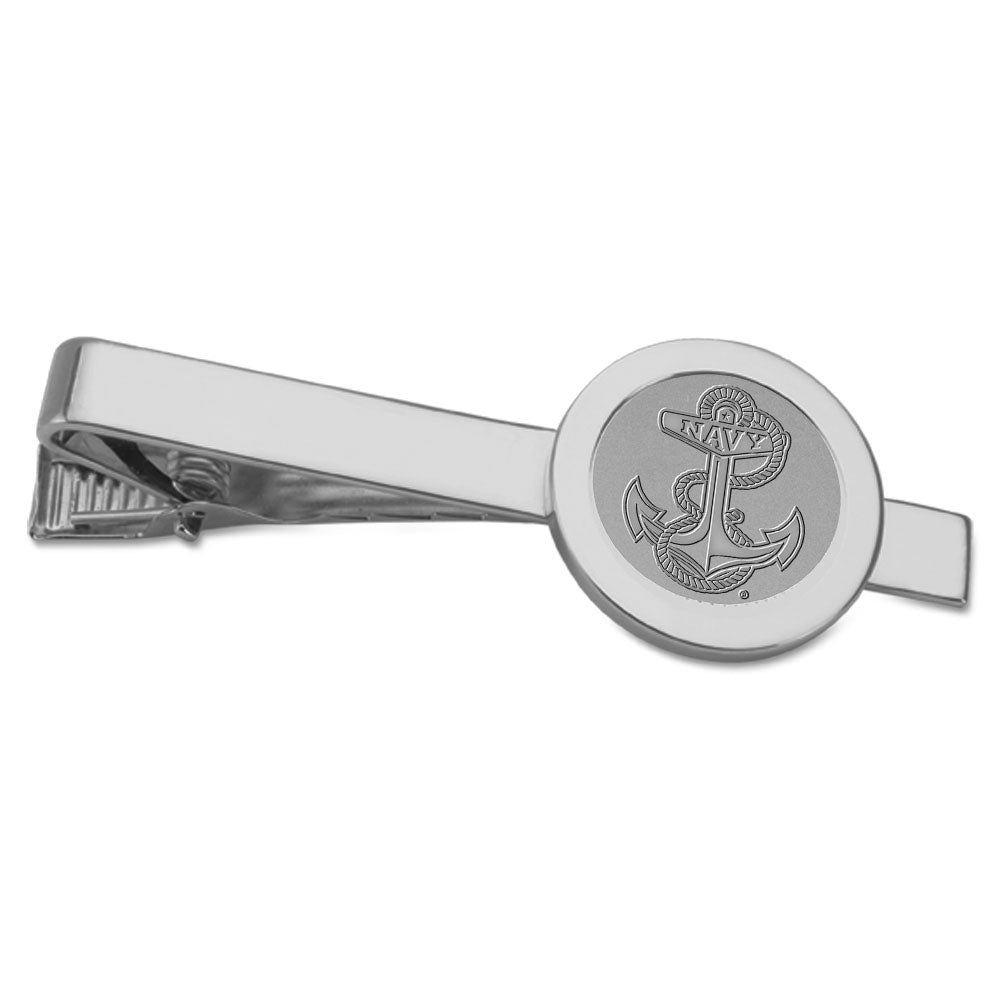 Navy Anchor Tie Bar (Silver)*