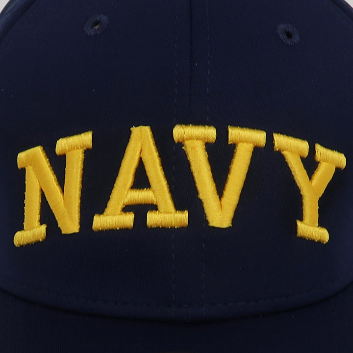 Navy American Flag Cool Fit Structured Stretch Fit Hat (Navy)