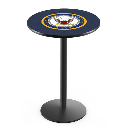 Navy Eagle Pub Table with Round Base