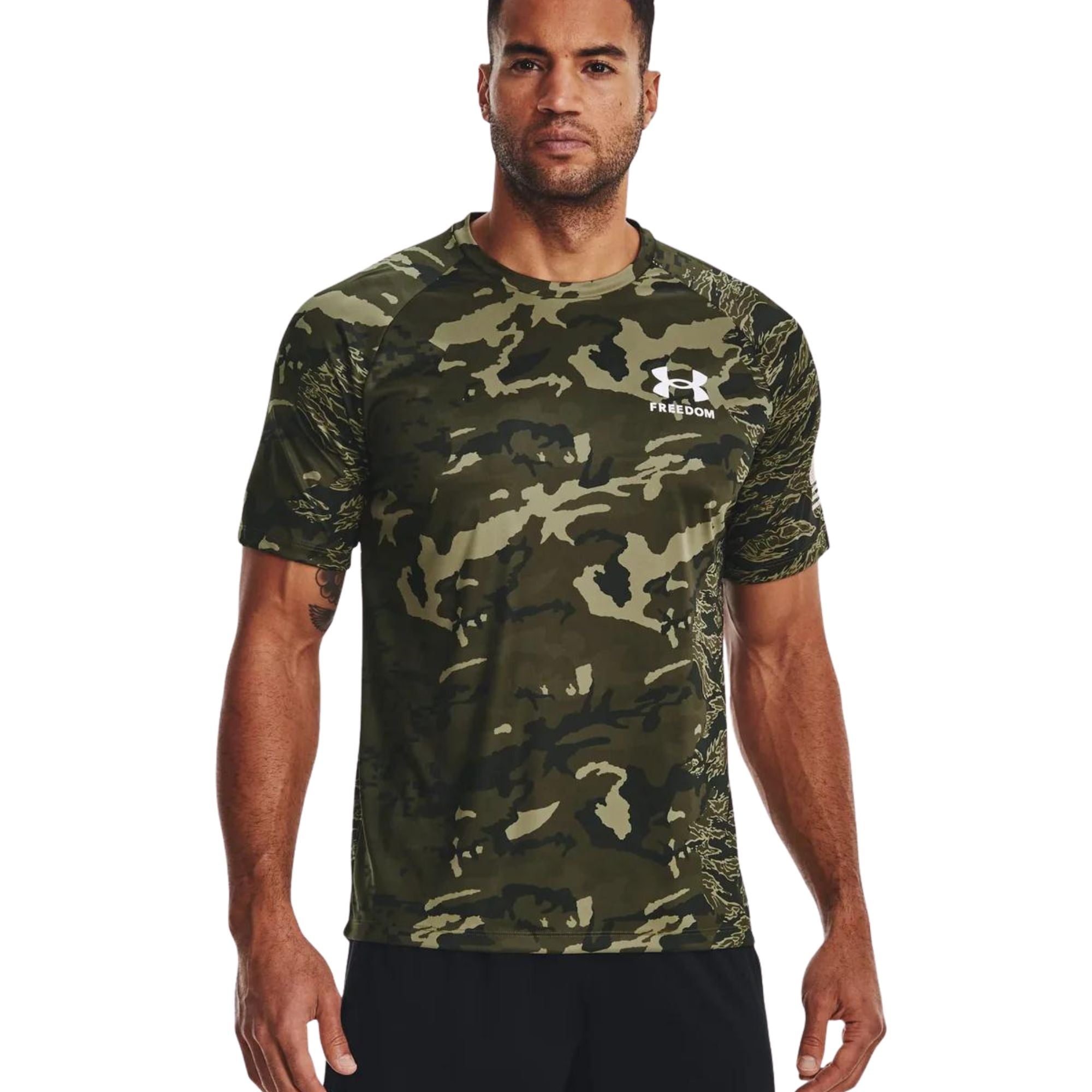 Under Armour Freedom Tech SS Camo T-Shirt (OD Green)