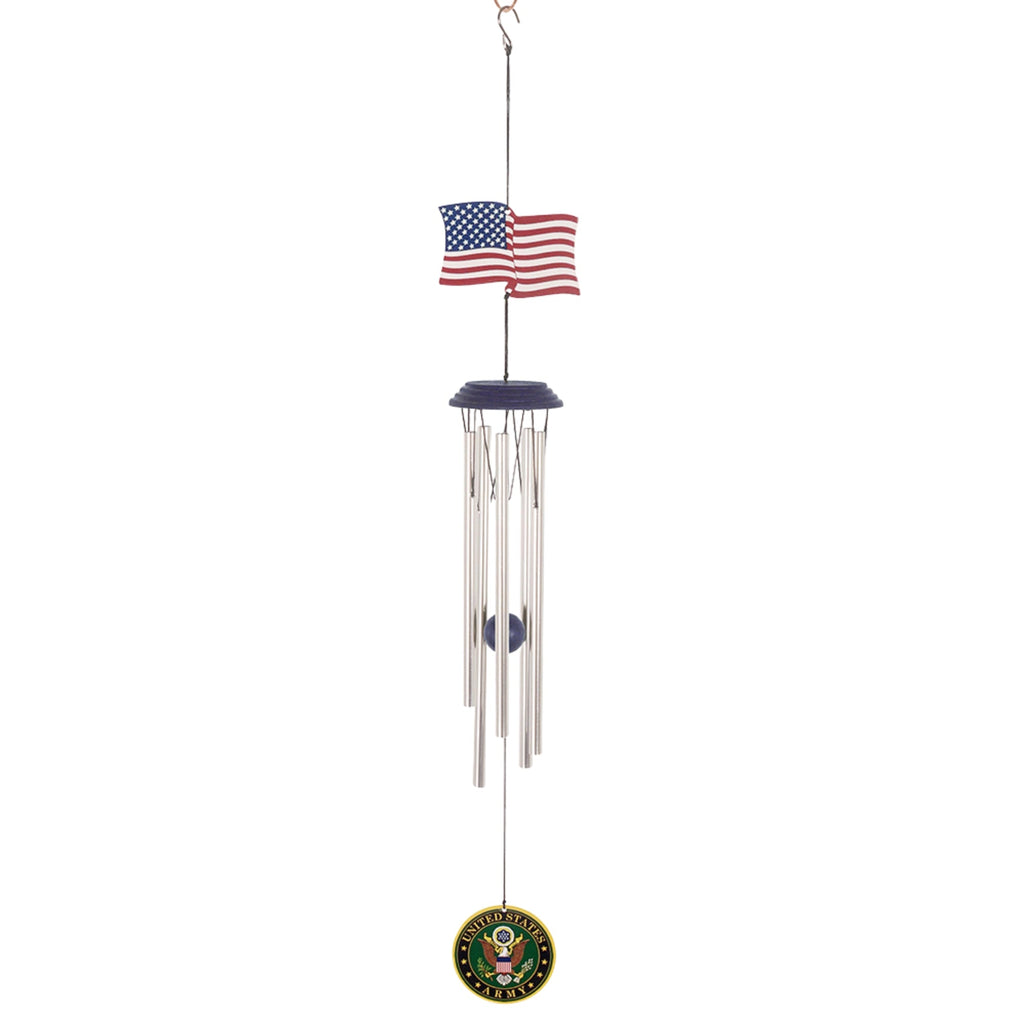 Army Seal USA Flag Wind Chimes