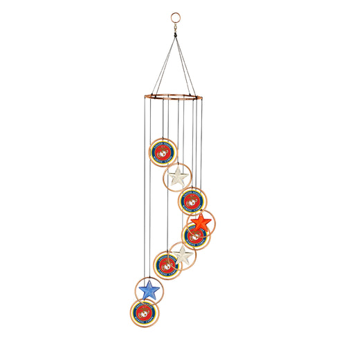 Marines Seal Patriot Spiral Wind Chimes (32inches)