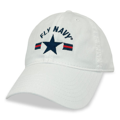 Navy Fly Navy Relaxed Twill Low Profile Hat (White)