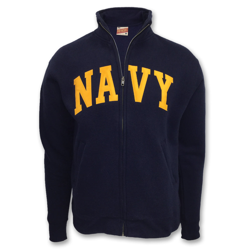 Navy Full Zip Collared Sweat (Navy)