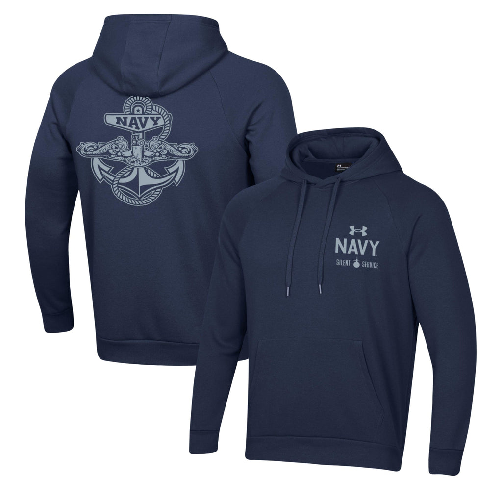 Navy Under Armour Anchor Silent Service Performance Cotton Hood (Navy)