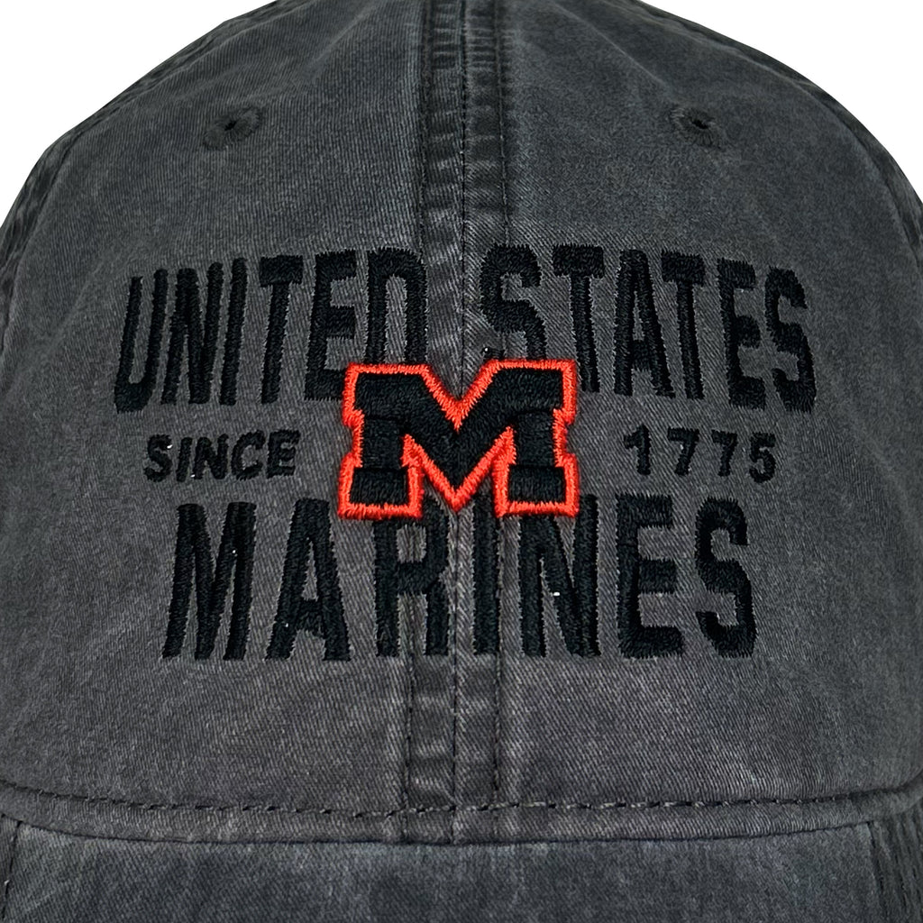 United States Marines Lightweight Relaxed Twill Hat (Washed Black)