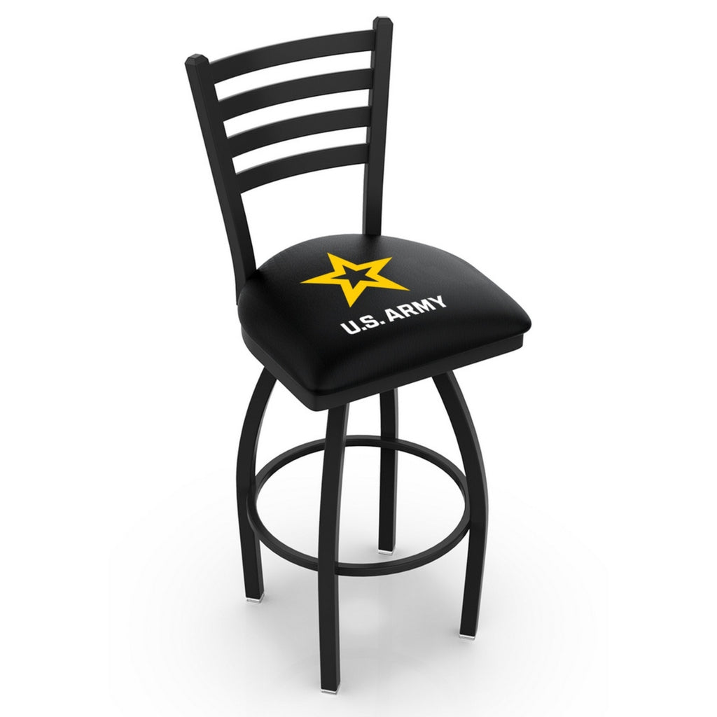 Army Star Swivel Stool with Ladder Back
