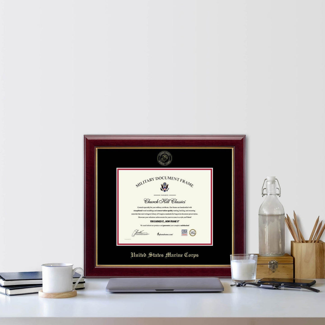 United States Marine Corps Gold Embossed Gallery Certificate Frame (Horizontal)*