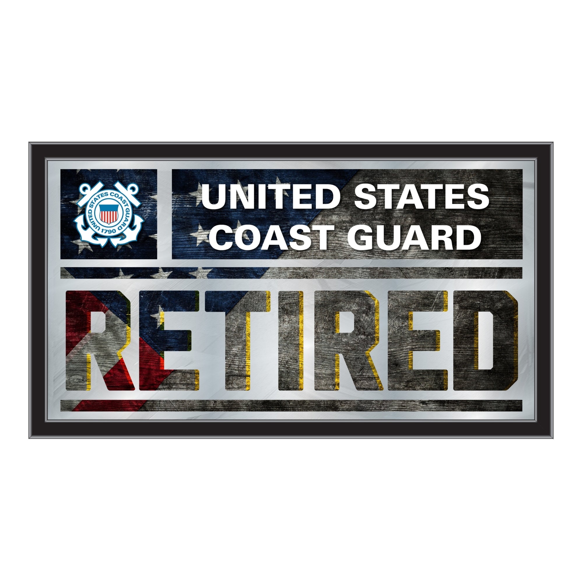 United States Coast Guard Retired Wall Mirror