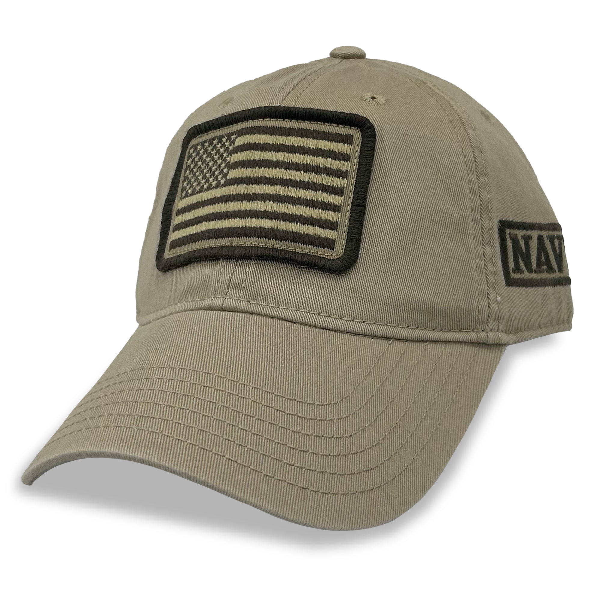 Navy Patch Flag Hat (Khaki)