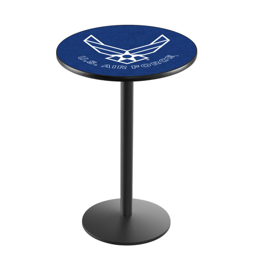 Air Force Wings Pub Table with Round Base