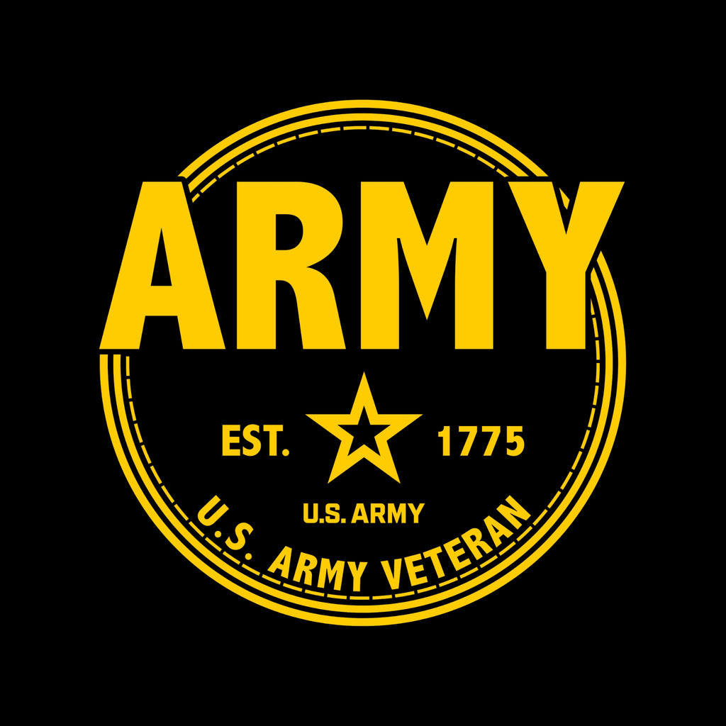 Army Veteran Mens Henley T-Shirt