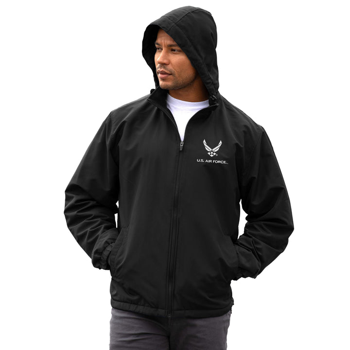 Air Force Wings Atmos Pro Fleece Lined Hooded Jacket (Black)