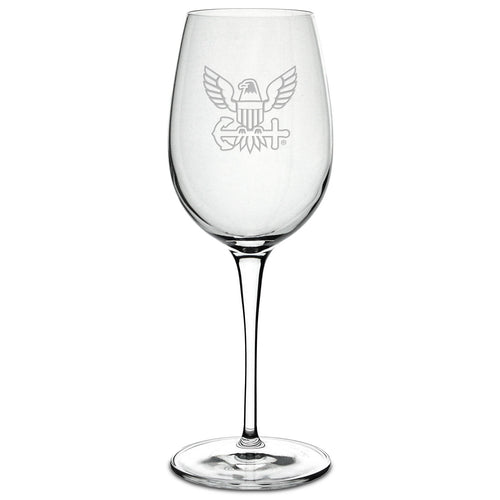 Navy Eagle Luigi Bormioli 12oz White Wine Glass