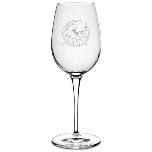 Navy Seabees Luigi Bormioli 12oz White Wine Glass