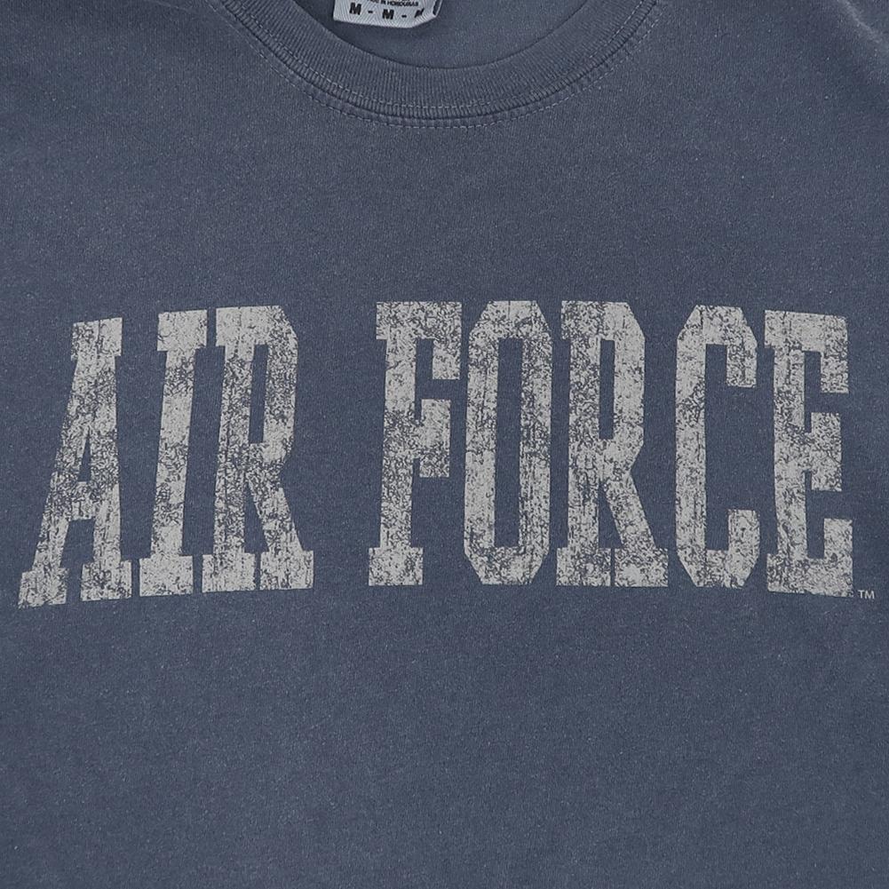 Air Force Distressed Block Comfort Colors T-Shirt (Denim)
