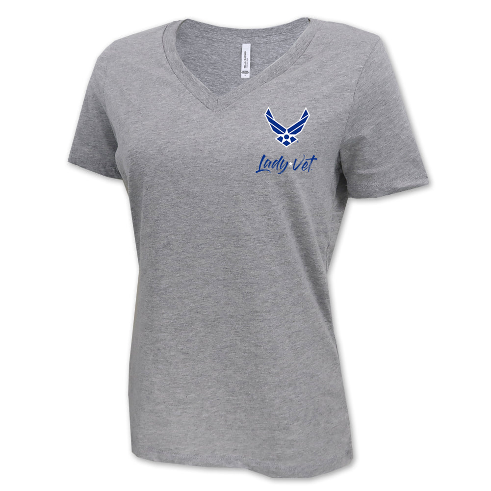 Air Force Lady Vet Left Chest Logo V-Neck T-Shirt