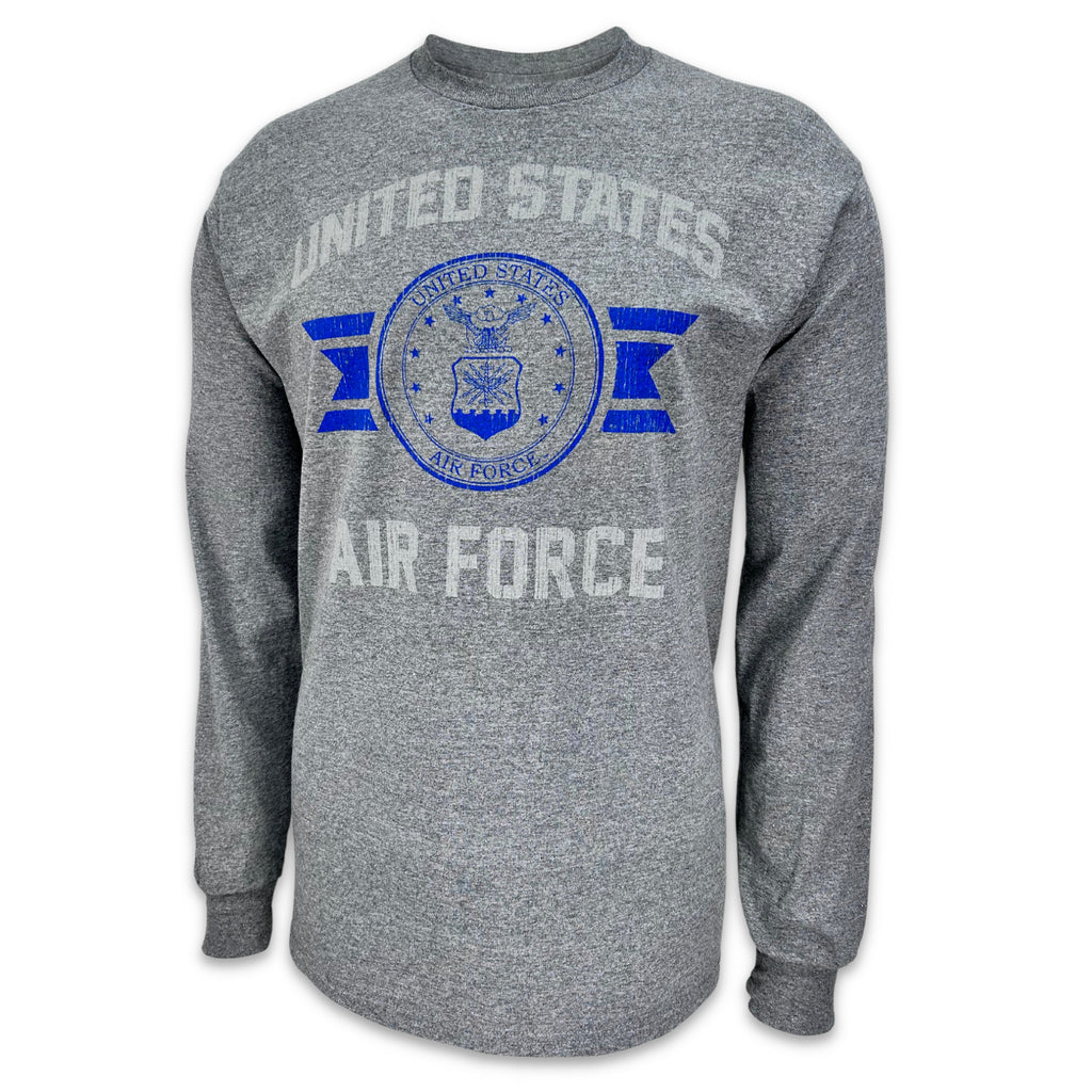 Air Force Vintage Basic Seal Long Sleeve T-Shirt (Grey)