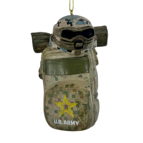 Army Backpack with Helmet Ornament