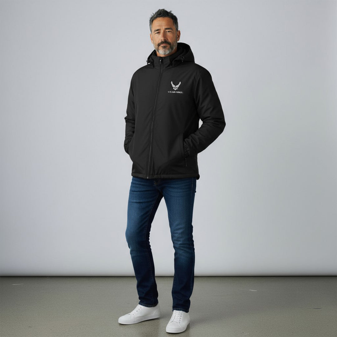 Air Force Wings Atmos Pro Fleece Lined Hooded Jacket (Black)