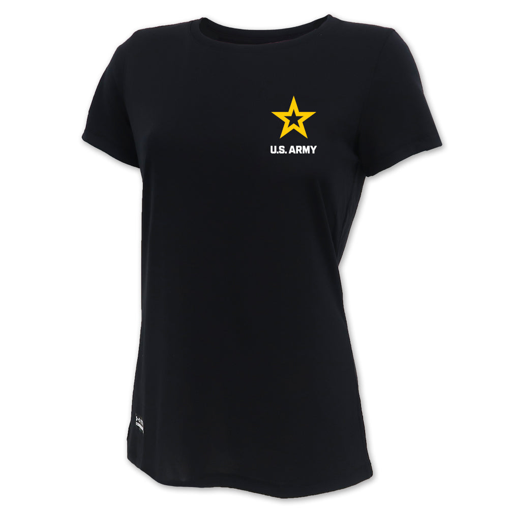 Army Star Ladies Tac Tech T-Shirt (Black)