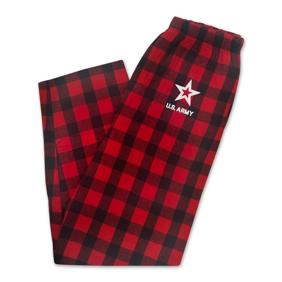 Army Star Buffalo Check Flannel Pants