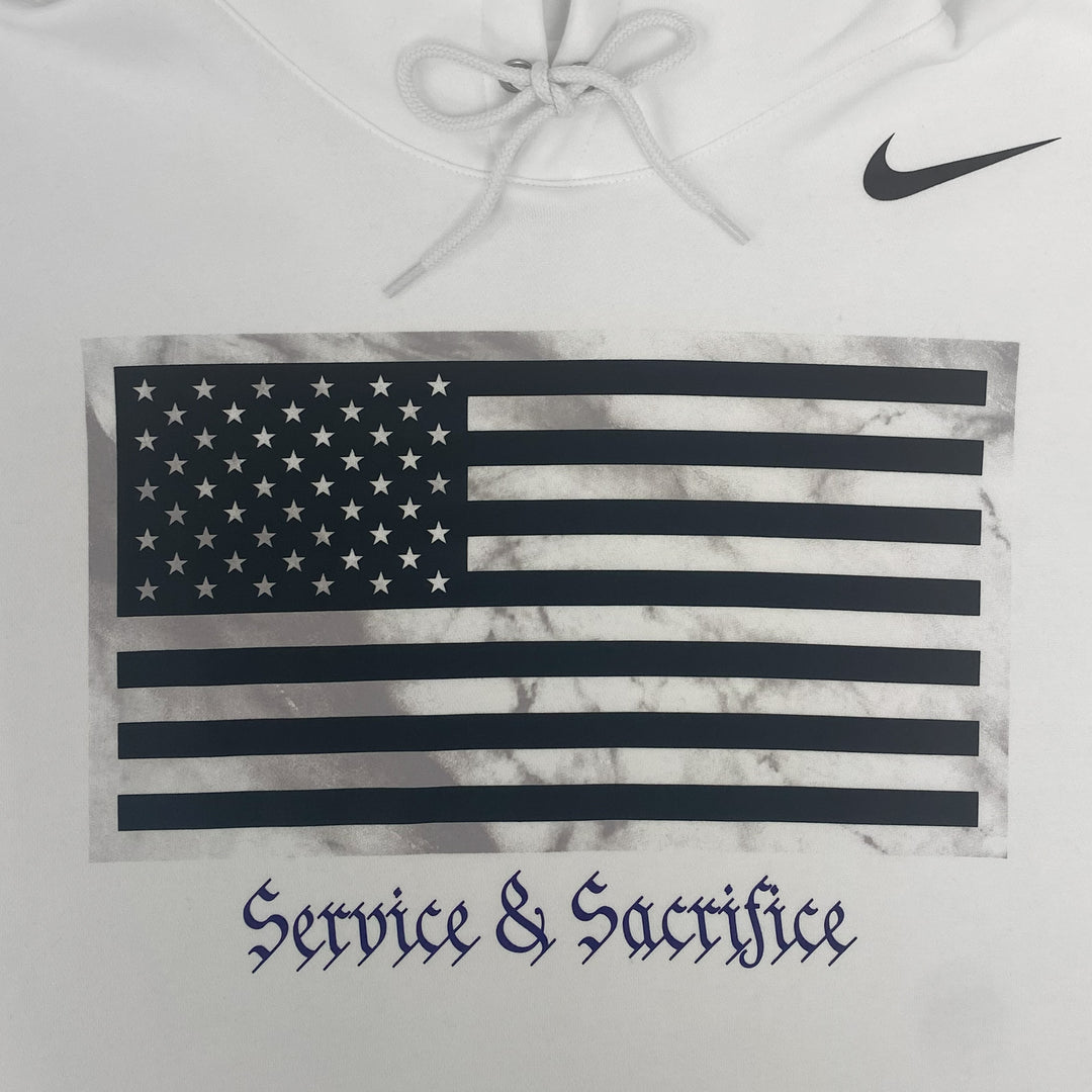 Army Nike 2025 Rivalry Service & Sacrifice Club Fleece Hood (White)