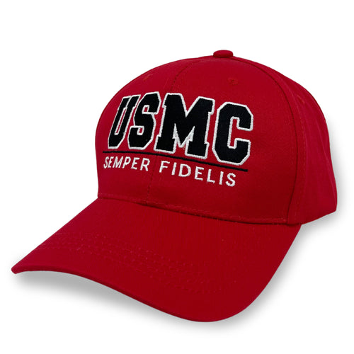 USMC 3D Semper Fidelis Hat (Red)
