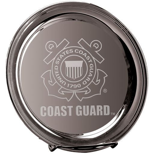 Coast Guard Seal 12" Silver Plated Commemorative Tray*