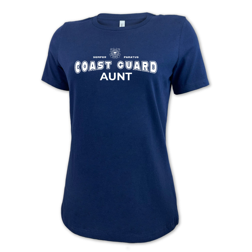 Coast Guard Aunt Ladies T-Shirt (Navy)