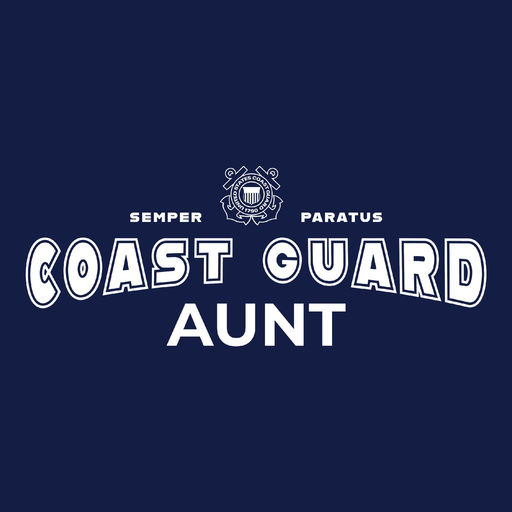 Coast Guard Aunt Ladies T-Shirt (Navy)