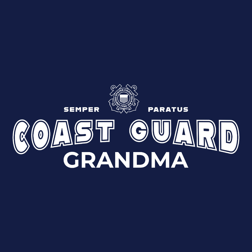 Coast Guard Grandma Ladies T-Shirt (Navy)