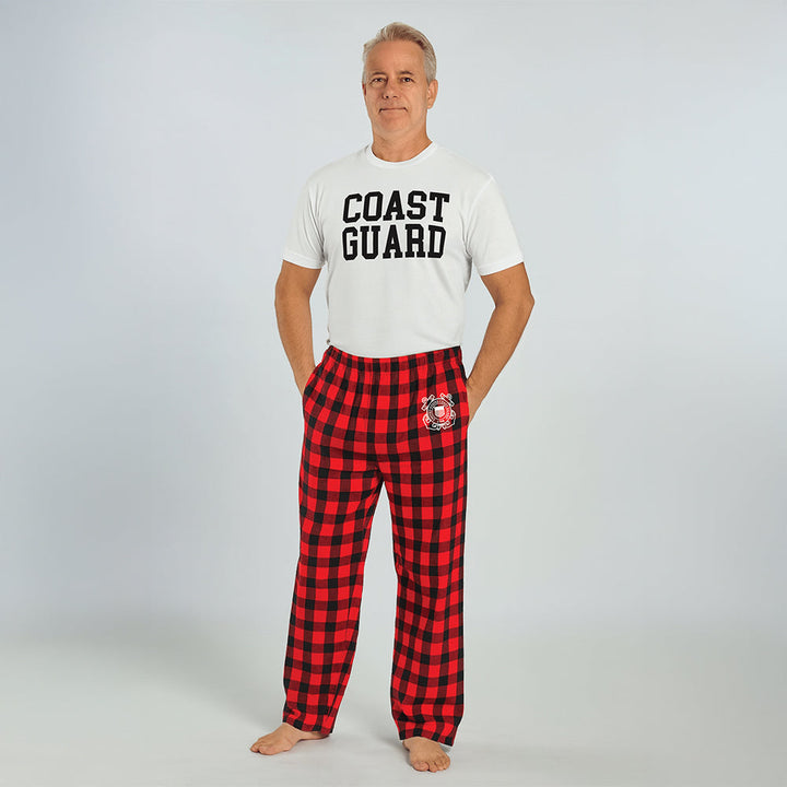 Coast Guard Seal Buffalo Check Flannel Pants
