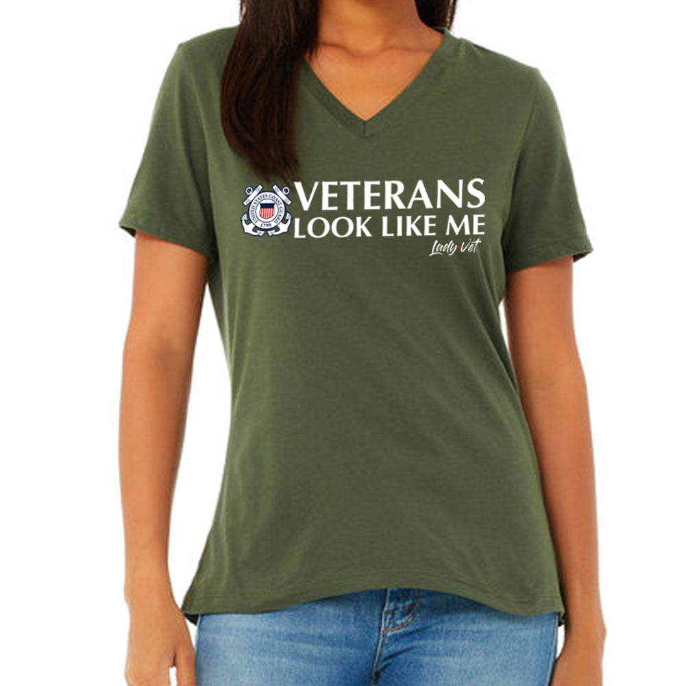 Coast Guard Vet Looks Like Me V-Neck T-Shirt