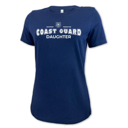 Coast Guard Daughter Ladies T-Shirt (Navy)