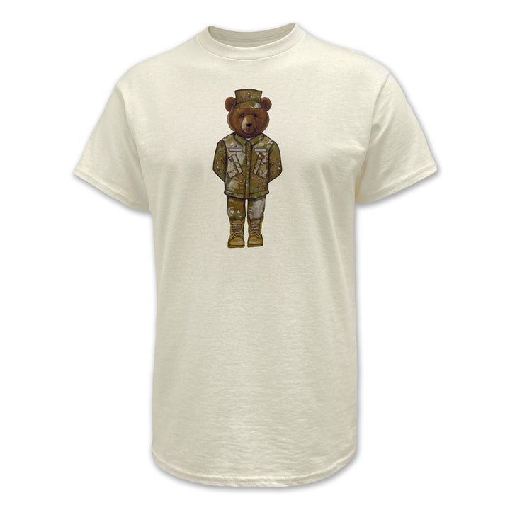 Crew Dog Army Uniform Bear T-Shirt (Cream)