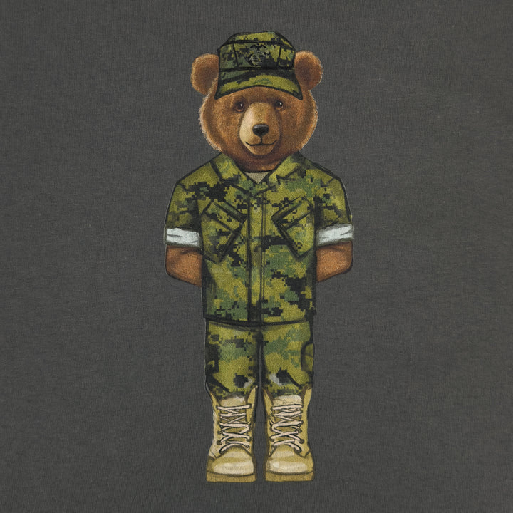 Crew Dog Marines Uniform Bear T-Shirt (Charcoal)